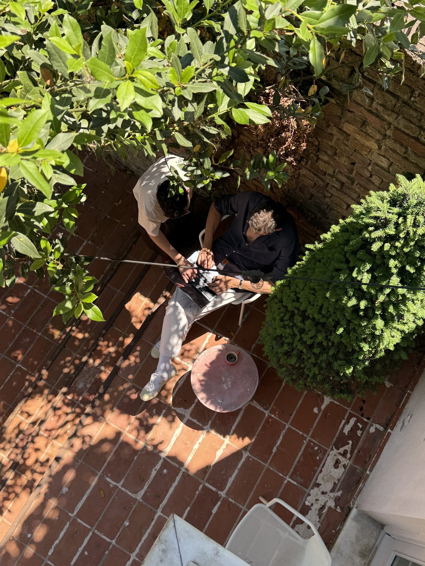 Working in the garden